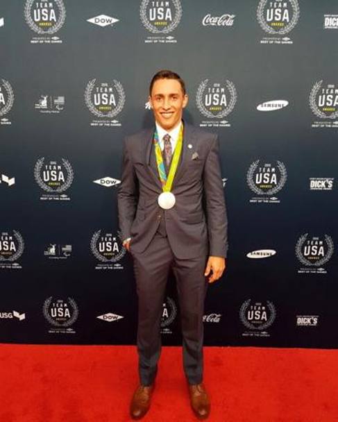 Sam Dorman, argento nel sincro 3m a Rio de Janeiro 2016, sul red carpet del “Team Usa Awards”